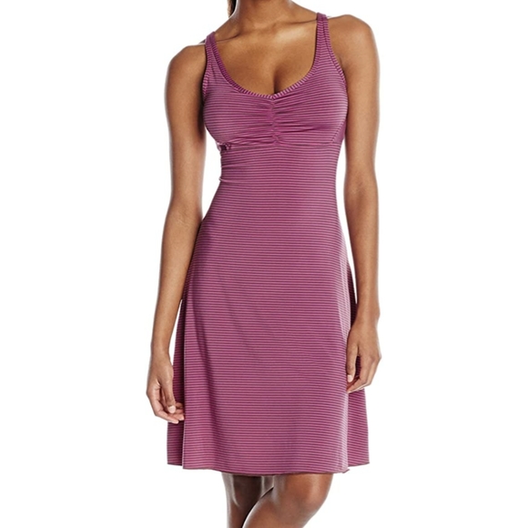 Prana Dresses & Skirts - Prana Rebecca striped strappy back athletic dress